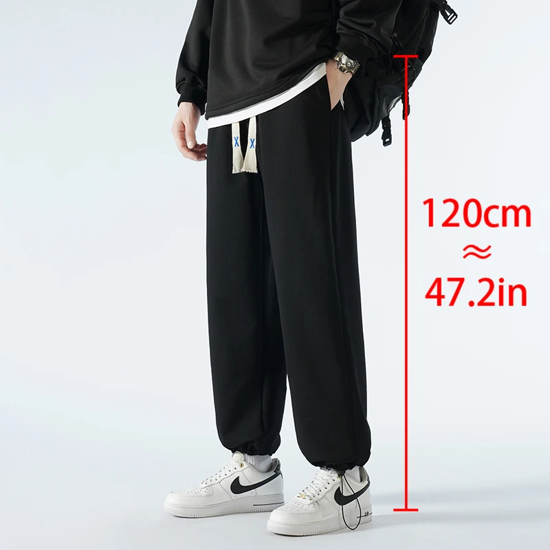 2025 Spring Single Pants New 190 Tall Men's Extended Version Of Pants For Men Teenagers Loose 115/120cm Pant Length Large Size