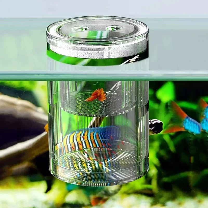 Acrylic High Transparent Floating Fish Breeding Isolation Box Aquarium Fish Tank Hatching Incubator Aquarium Hatchery Accessory