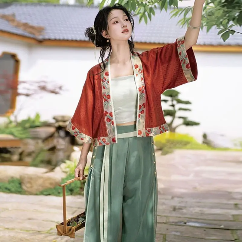 

Summer New Traditional Women Song Dynasty Hanfu Pants Ancient Chinese Style Stage Costume Dance Hanfu Princess Outfits