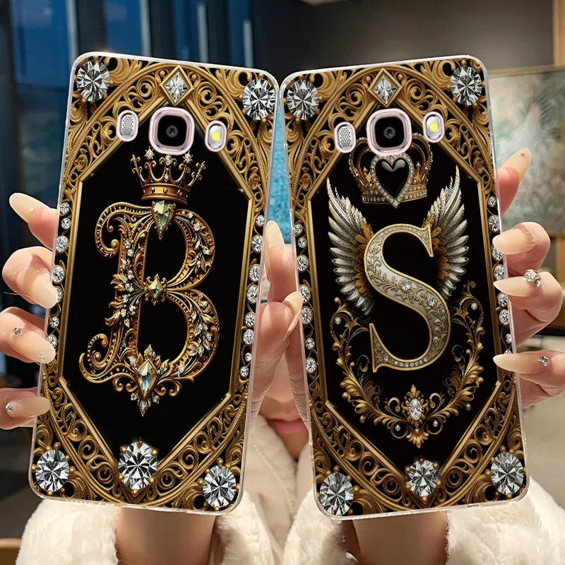 Capa de TPU Transparente Macia com Letras Retrô da Moda para Samsung Galaxy J5 2016 (J510) - Capa Traseira Protetora para Celular Samsung J5 2016