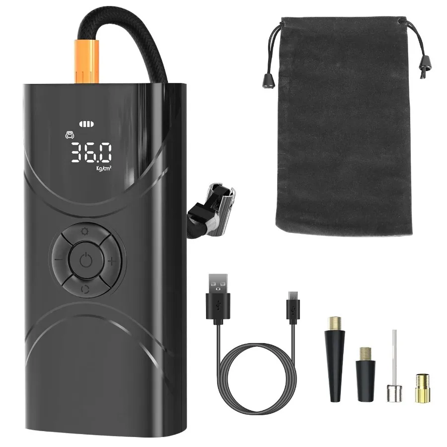

Car Tire Inflator Pump Portable Car Air Compressor 6000mAh Wireless Electric Air Pump 150 PSI with LED Light