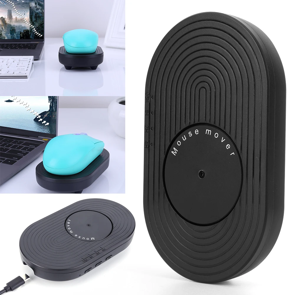 Mouse Jiggler Mouse Wiggler Shaker Drive Free Undetectable Moves Mouse Automatically USB C Cable Keep Computer/Laptop Awake
