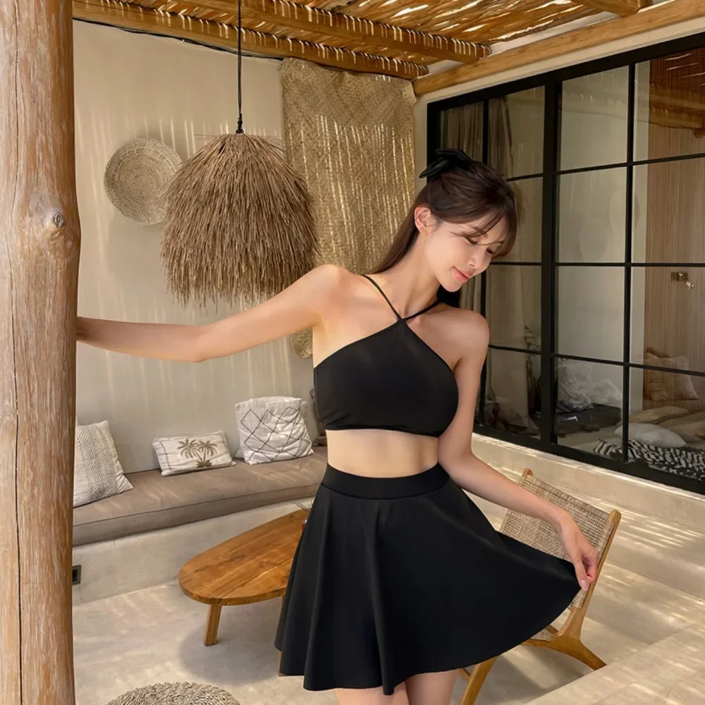Conservative Cover-Up Bikini Set Sexy Pure Desire High-End Feel Casual Cross-Border Swimwear New Style Skirt Design Slimming