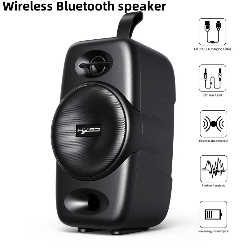 Wireless Caixa De Som Bluetooth Speaker Portable Desktop Voice Box Subwoofer Bass Gun Sound System Supports Call/ TWS Function