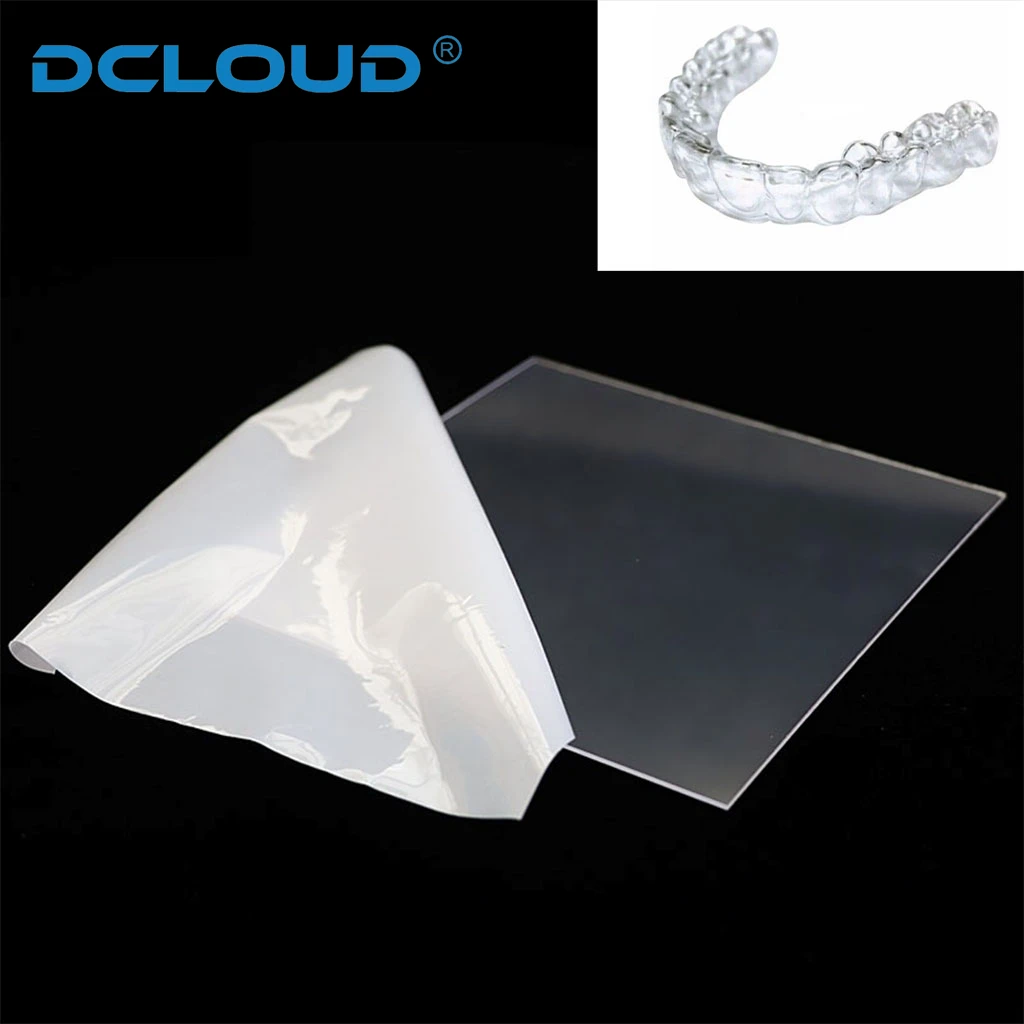 Dental Vacuum Forming Sheets Lab Splint Thermoforming Materials Hard Soft Orthodontic Retainer Slice Square 0.6/0.8/1.0/1.5mm