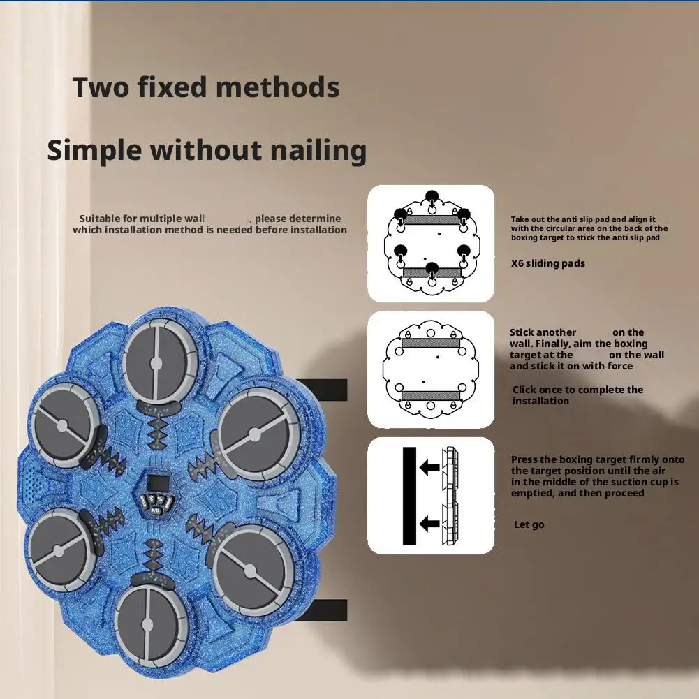 Smart Bluetooth Music Boxing Machine Home Wall Target Children's Strike Reaction Indoor Electronic Target Sanda Training Device