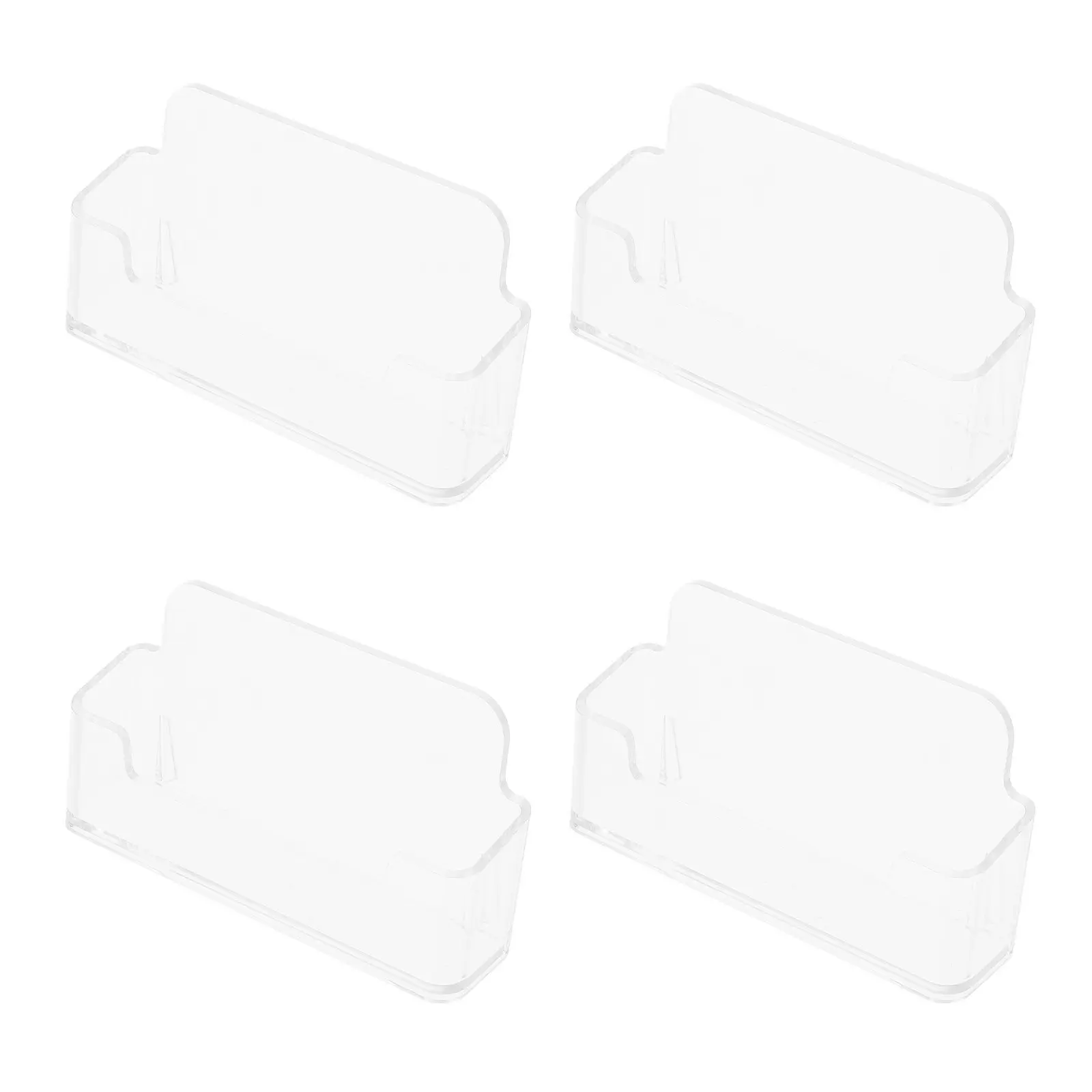 

Набор из 4 акриловых подставок для визиток: полностью прозрачные, с глянцевым покрытием, для профессионального офисного использования