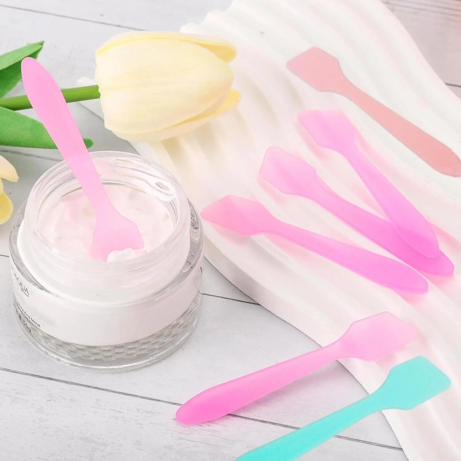 Generic 10pcs Facial Spatula Set Multi Face Mask Spoon Makeup Spoons Practical Diy Tool for Home Salon Use Convenient Cosmetic Application Without Mess - Detail 1