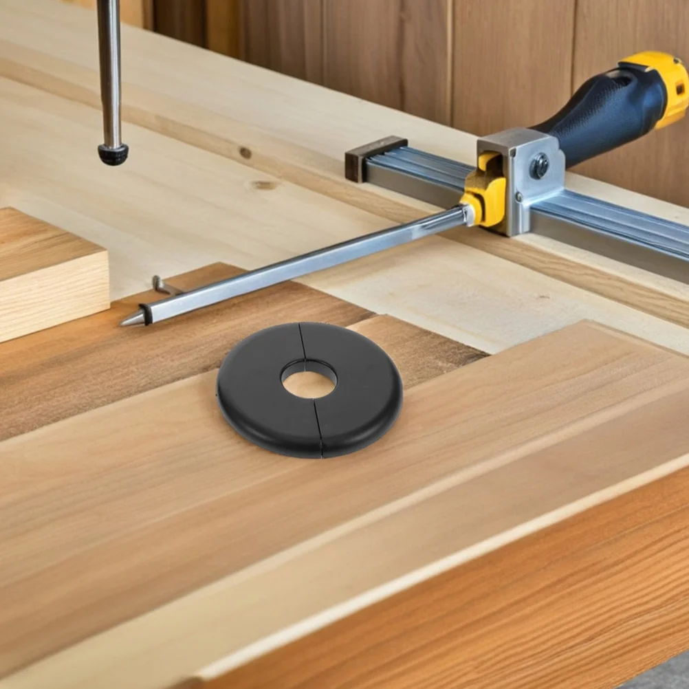 

4Pcs Round Escutcheon Plate Wall Split Flange Cover for Hiding Wires Pipes Ac Outlets Self-Adhesive Decorative Plumbing Cover