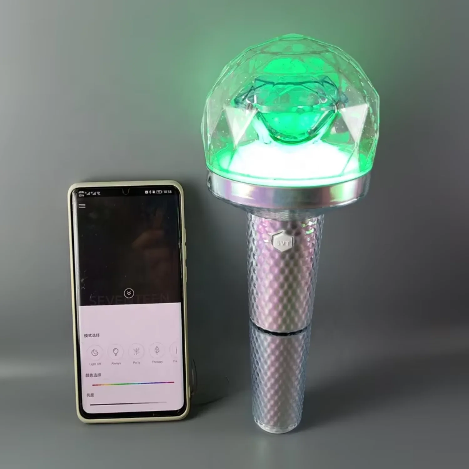 2024 Party Supplier SEVENTEEN official lightstick App Control Led Light Stick Diamond Led Light Up Cheer Stick