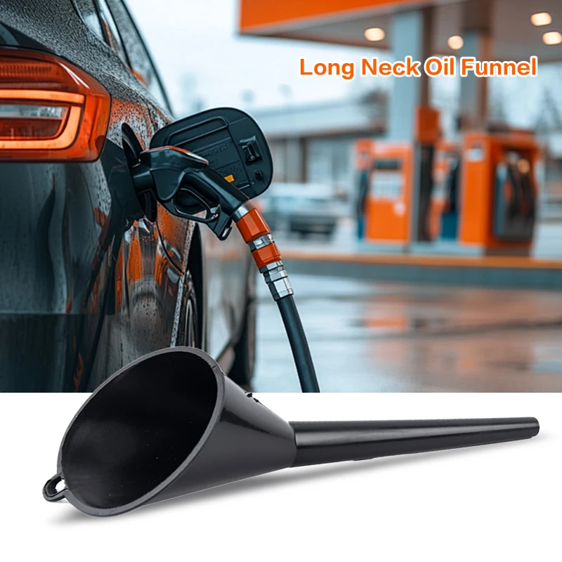 

Long Stem Anti-Splash Funnel - Plastic Multi-Purpose Refueling Tool for Car Oil Change, Motorcycle & Machine Maintenance
