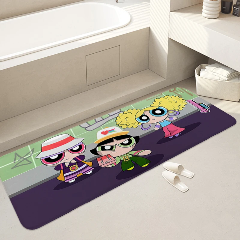 Custom Rug Z-The Powerpuff Girlss Aesthetic Non-slip Carpet Bed Room Floor Carpets Baths Home Entrance Mats Funny Doormat