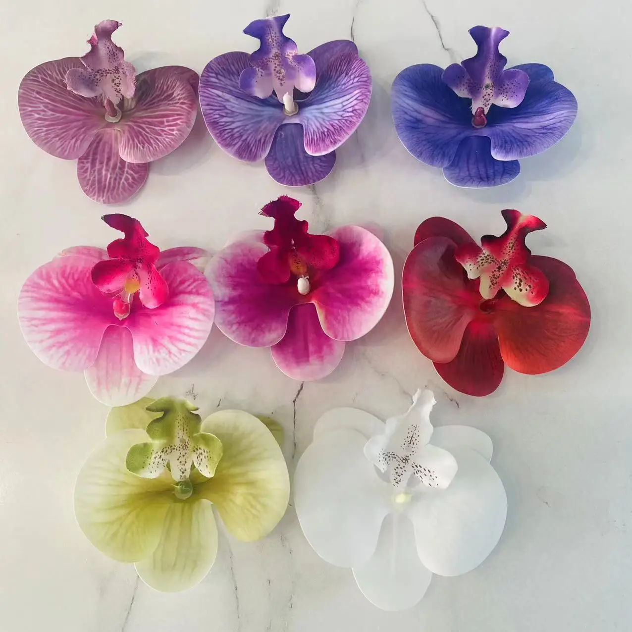 

20Pcs 3D Phalaenopsis Flower Head Latex Film Butterfly Orchid Fake Flowers Wedding Souvenir Party Gift Box Decor Headwear Floral