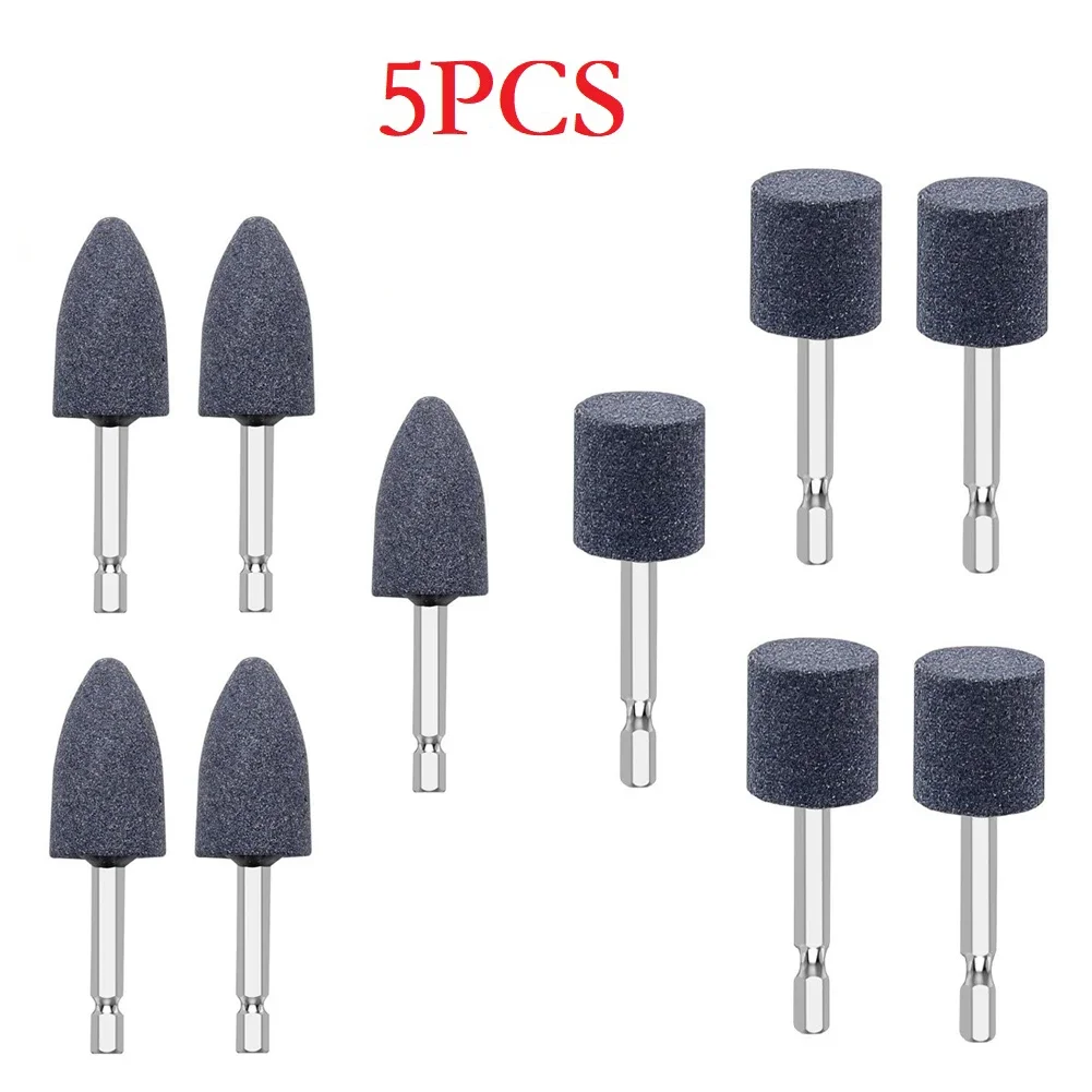 

5PCS Hexagonal Shank Grinding Wheel Sharpening Head Portable Grinding Drill Tool For Grinding Engraving Jade Jewelry Rotary Tool