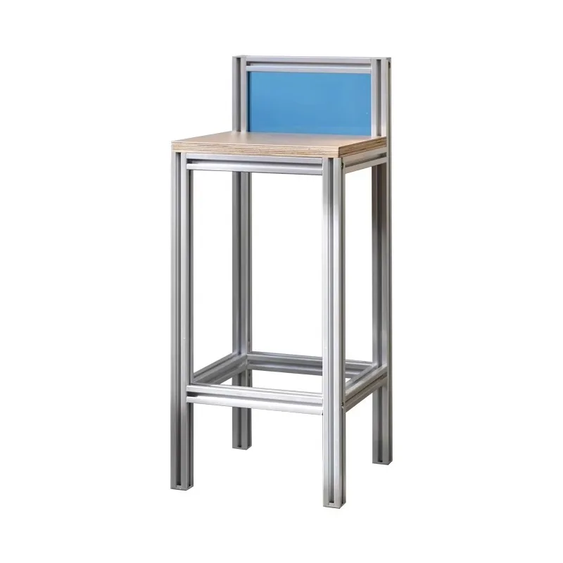 Bar industrial style aluminum profile coffee shop bench, ocean board locker booth bench