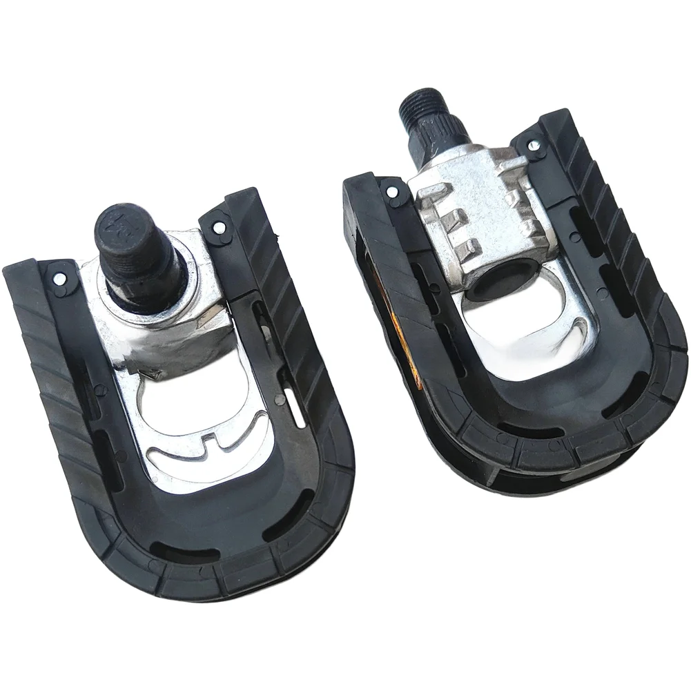 Aluminum Alloy Black For Folding Pedals for For Folding Bikes Compact 9.8 x 7 cm Folded Lightweight Build 9/16 Inch Axle Thread