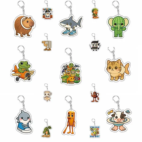 

Global Ancient Mythology Strange Creature Illustrated Book Q Version Figure Acrylic Keychain Stand Desktop Ornament Bag Charm
