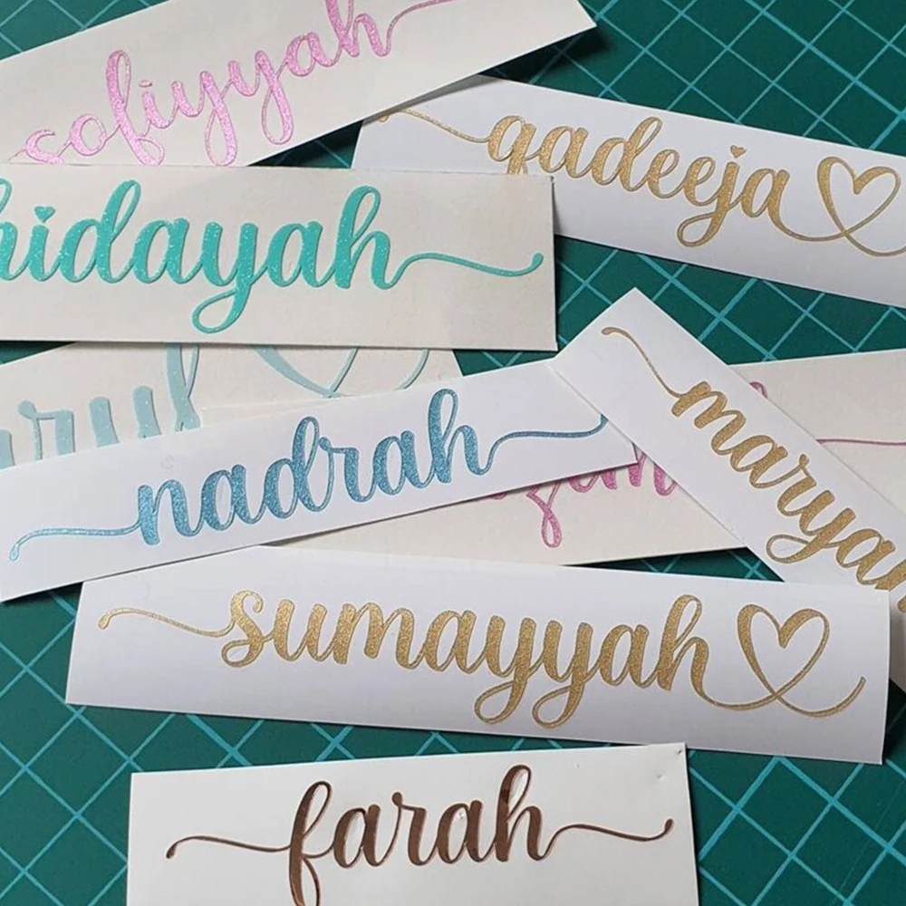 Personalised Name Vinyl Stickers Lettering for Glass Decal Wedding Decor Bridesmaid Proposal Vinyl Stickers Gift Box Name Decal