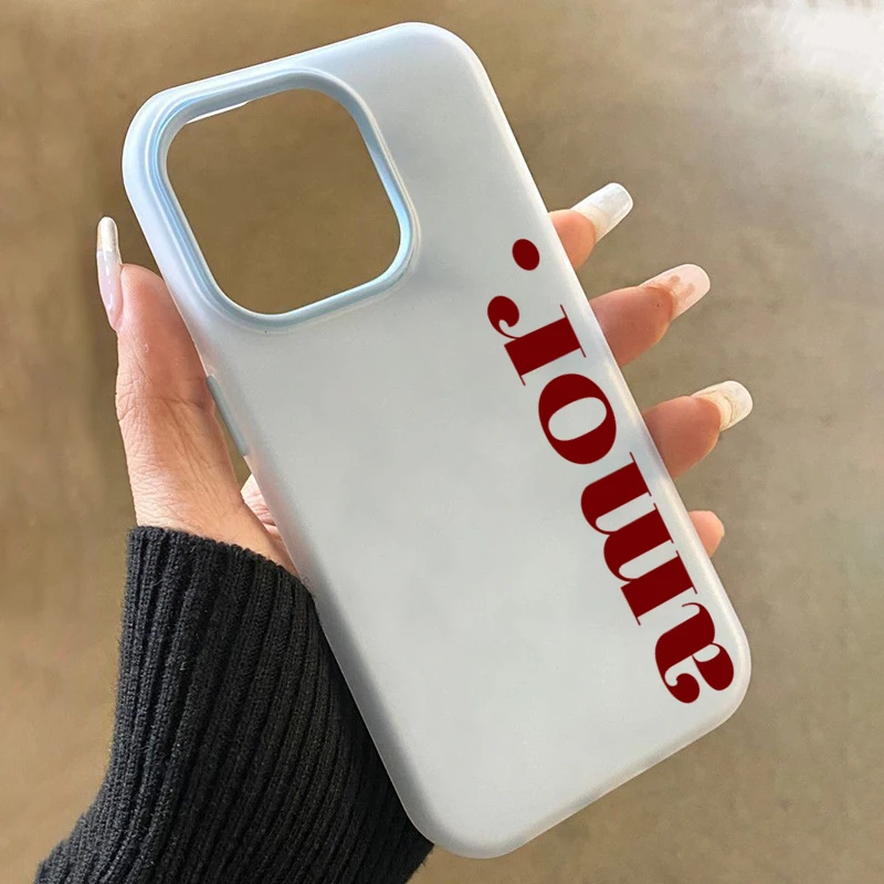 Red Amor. Letter Print Personalized Phone Case For Samsung Galaxy S26 S25 S24 S22 S21 Ultra Plus A54 A37 A56 Cover Jelly Bumper