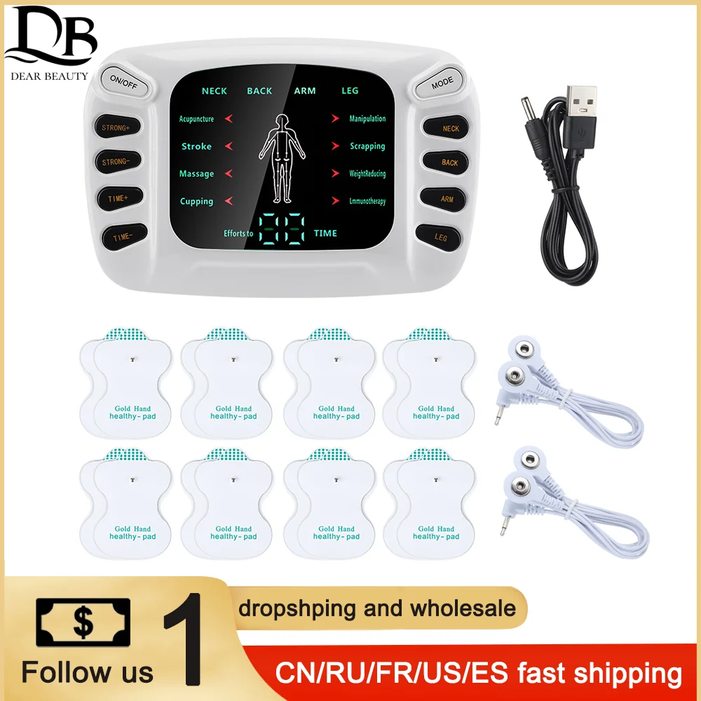 

TENS Unit EMS Body Massager Microcurrents Electric Muscle Stimulator Tens Low Frequency Pulse Pain Relief Relaxing Physiotherapy