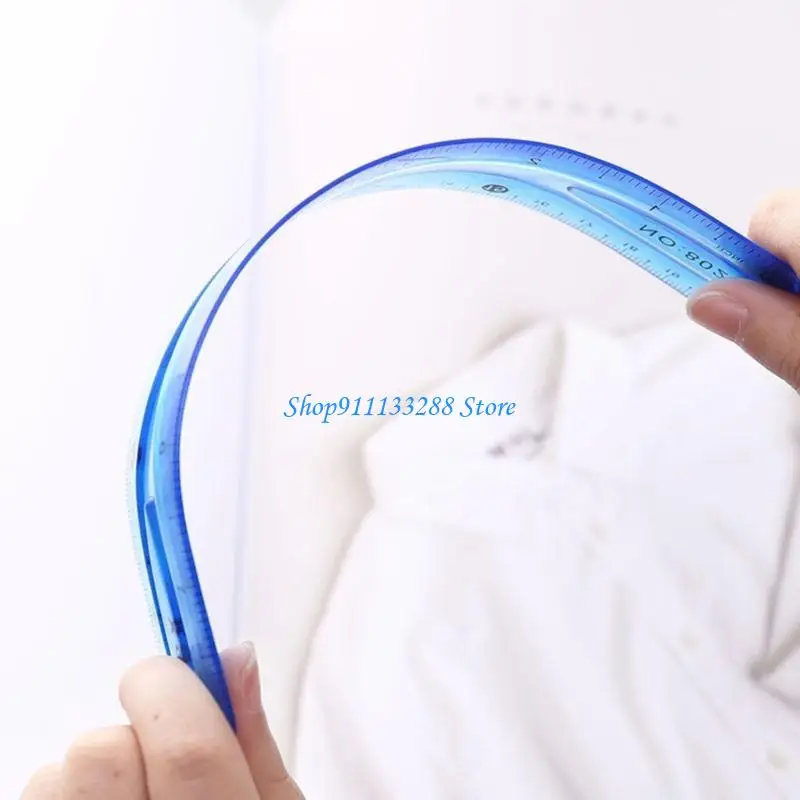 

G88D 2 Pieces Flexible Ruler, Plastic Ruler Shatterproof Straight Soft Bendable Ruler