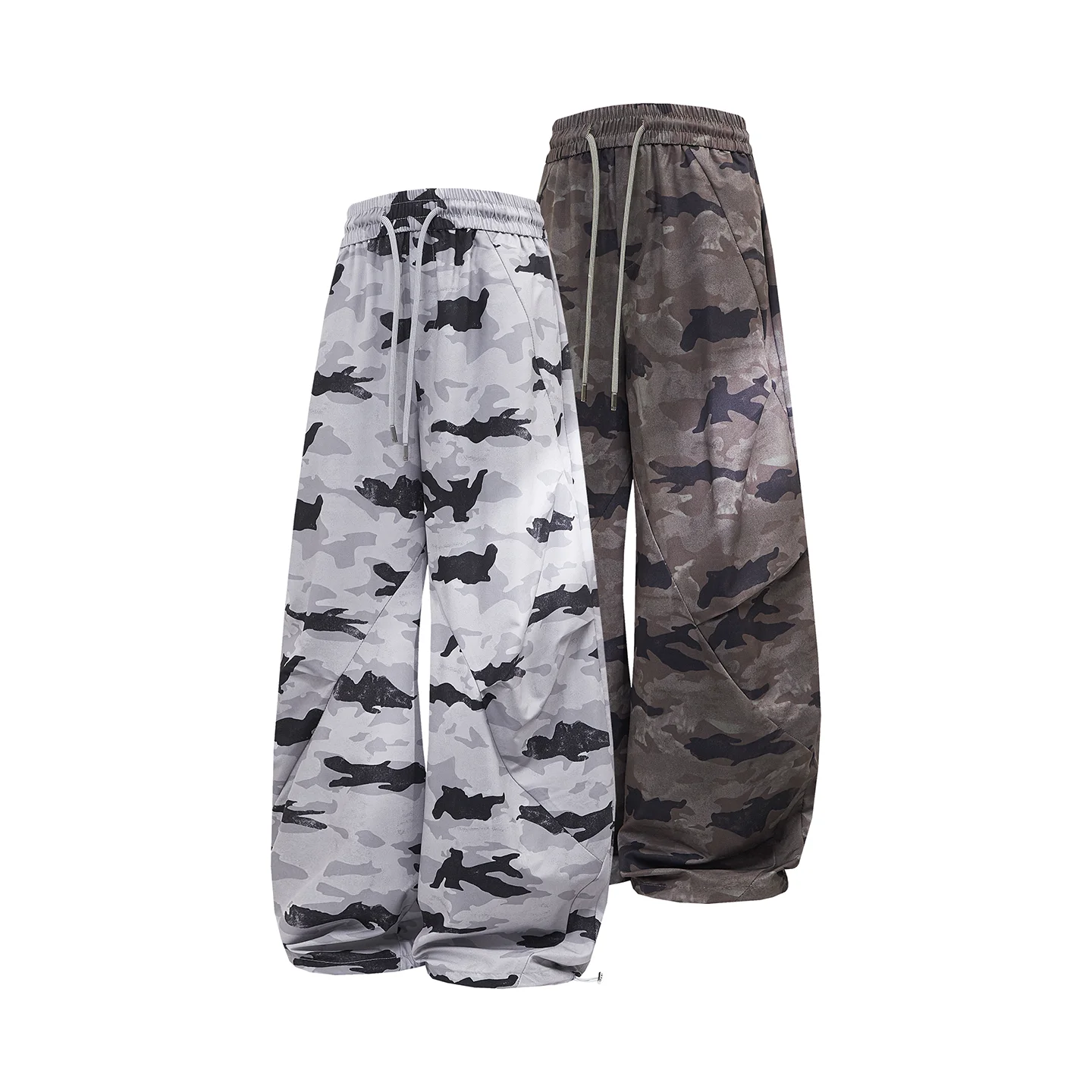 Men Camouflage Wide Leg Pants Men Streetwear Cargo Pants Fashion Casual Loose Straight Trousers Hip Hop Style Baggy Pants
