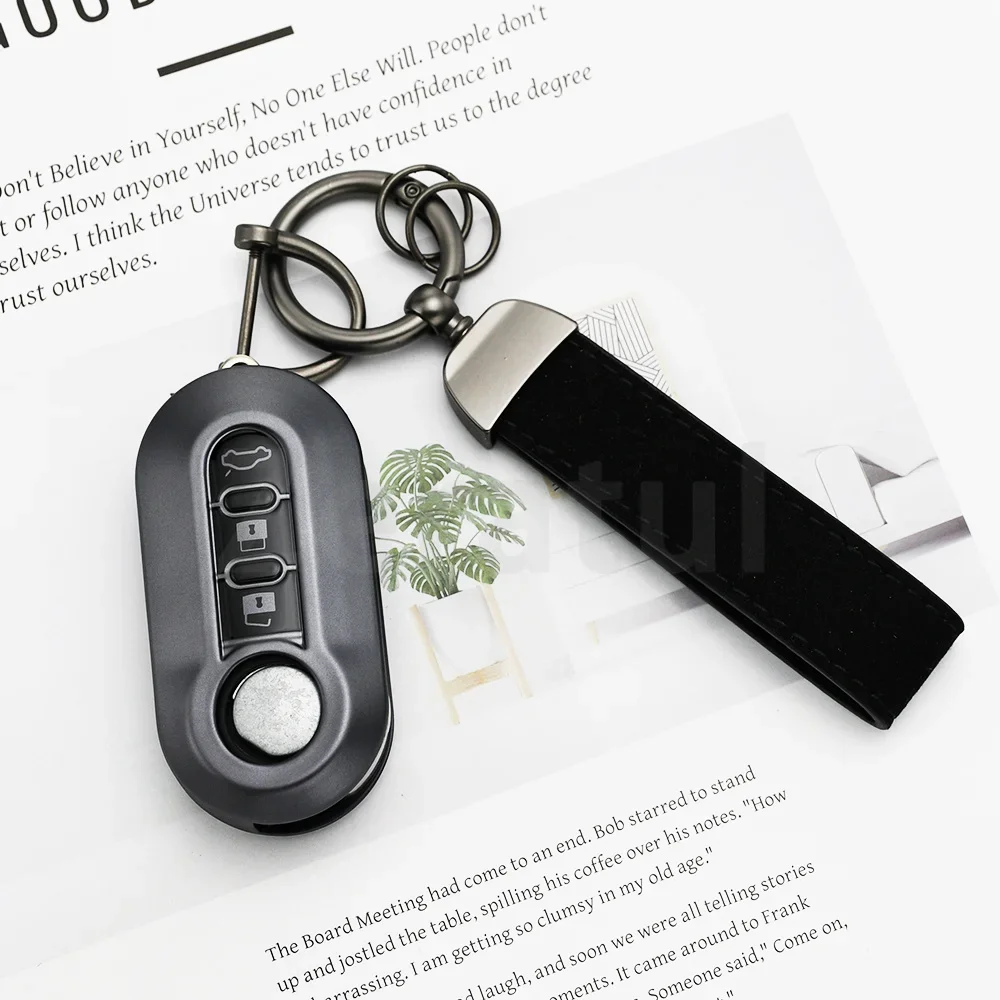 Gun Grey TPU Car Key Case Shell Fob Cover For Fiat 500 Punto Bravo Panda Doblo Peugeot Boxer Citroen Relay Fiat Ducato Lancia