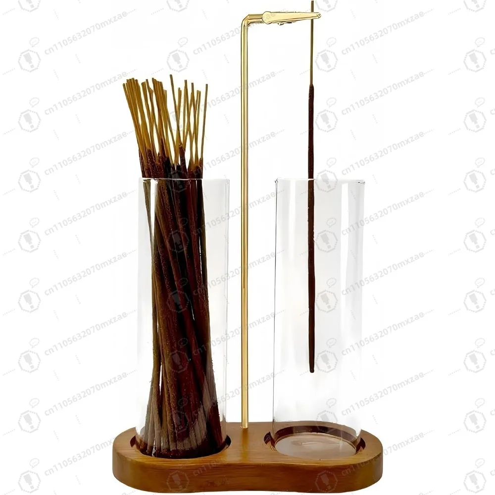 

Ultimate 2-in-1 Glass Incense Holder with Ash Catcher, Storage for Sticks, for Meditation Yoga Spa Home Decor