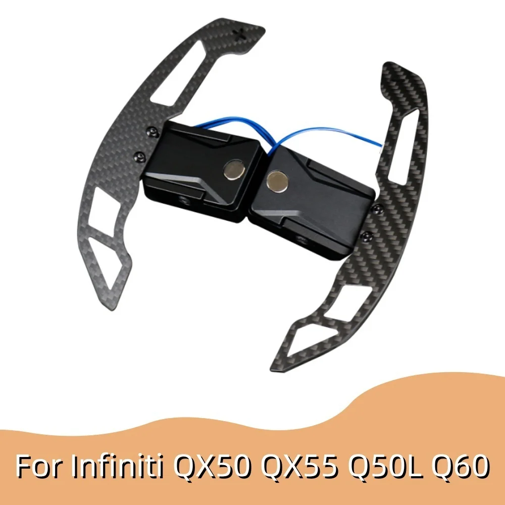 

Magnetic Carbon Fiber Paddle Shifters For Infiniti QX50 2018-2024 QX55 2022 Q50L 2018-2022 Q60 2017-2019 Car Accessories