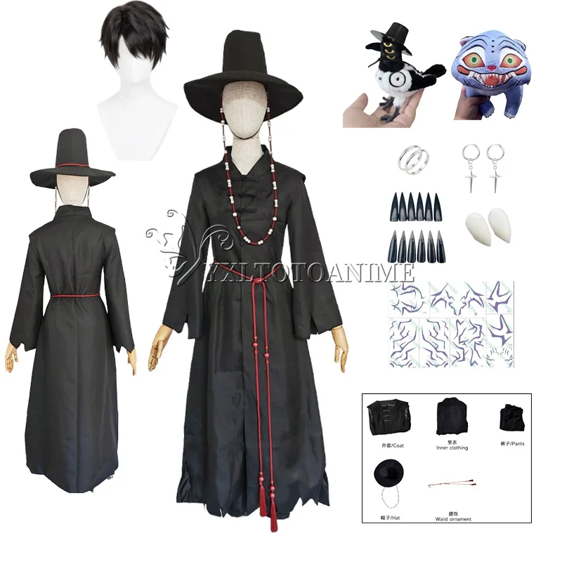 

KPop Demon Hunters Saja Boys Cosplay Costume Uniform Halloween Carnival Party Christmas Play Role Clothes Clothing