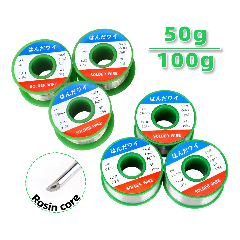Sn99Ag0.3Cu0.7 Lead-Free High Purity Solder Wire 50g/100g