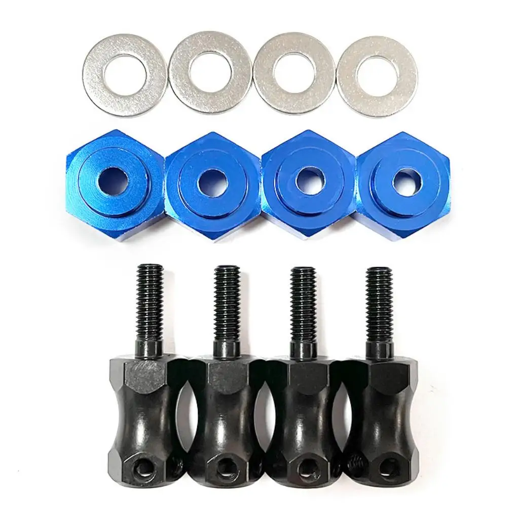 4pcs 1/10 Wheel Hex Mount RC Upgrade Part Aluminum Alloy Strong Adapter For LOSI Baja Rey 4WD RC Car Part RC Car Accessories