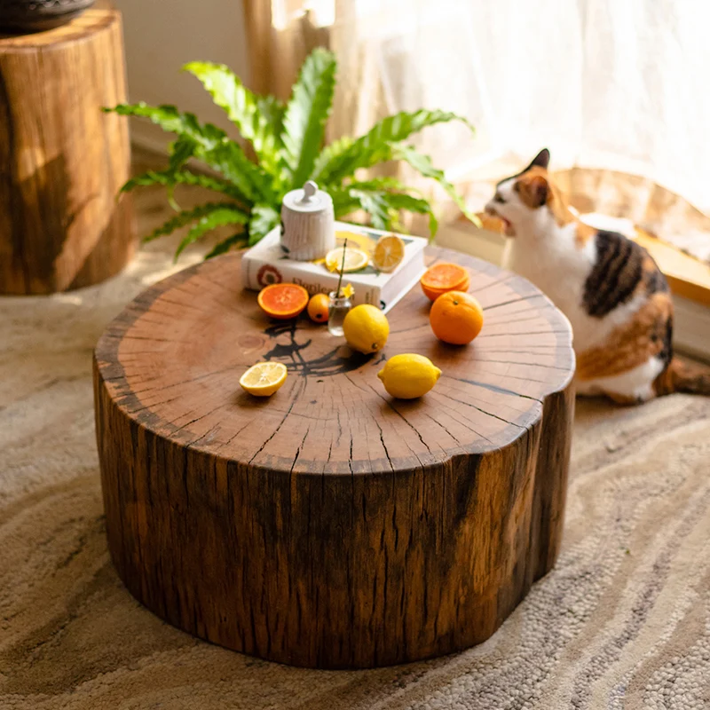 round coffee tables, literary round table creative wooden piers