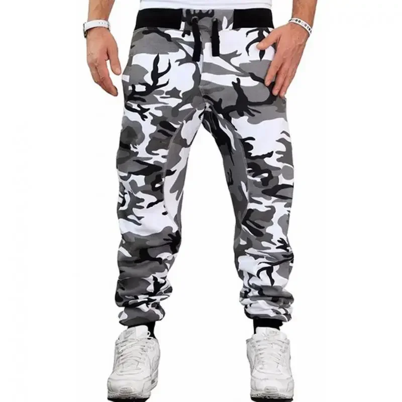 Men's Camouflage Pants Hip Hop Style Pleated Harem Trousers Male Sports Sweatpants Plus Size S-3Xl Pockets Pants for Men Brand