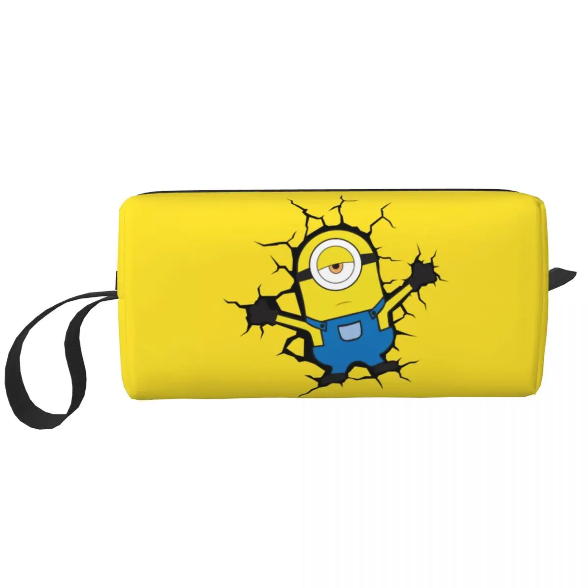 Custom Cute Minions Broke The Wall Travel Toiletry Bag for Women Makeup Cosmetic Bag Beauty Storage Dopp Kit