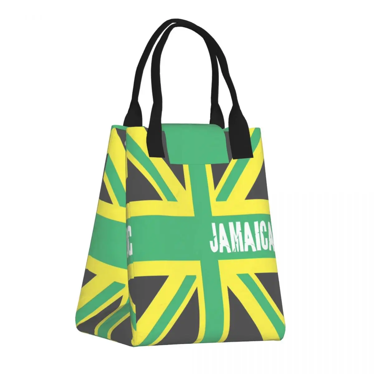 Paper Lunch Bag Waterproof Insulation Bag Jamaica Kingdom Flag Handbag for Office Worker Student