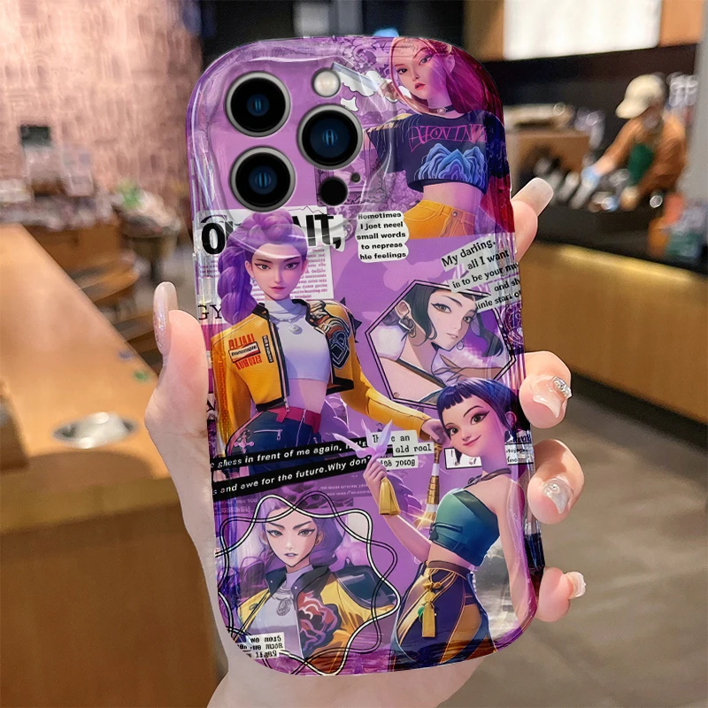حافظة KPop D-Demon H-Hunters Wave لهاتف iPhone 16 E 15 Pro Max 14 13 12 Mini 11 Pro Max XS X 8 7 Plus أغطية سيليكون ناعمة Funda