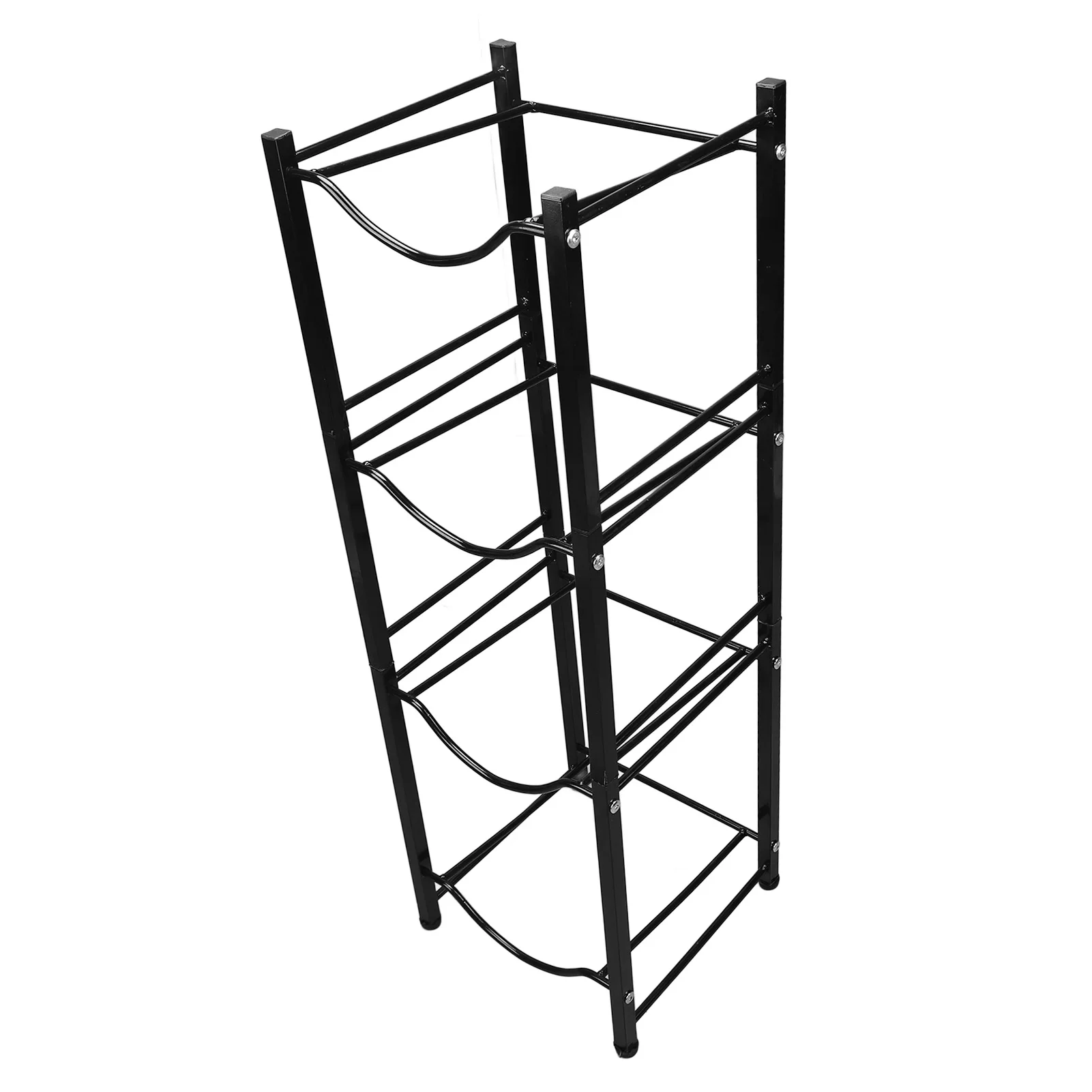 

Water Cooler Jug Holder Single Row Water Bottle Holder Stand Strong Load Bearing Rust Proof Sturdy Structure 4 Tier for Office