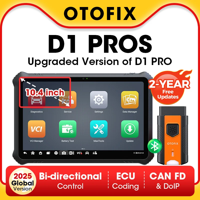 

OTOFIX D1 PROS ECU Кодирование Автомобильный диагностический сканер Двунаправленный инструмент сканирования 2-летние бесплатные обновления FCA Renault SGW CANFD DoIP