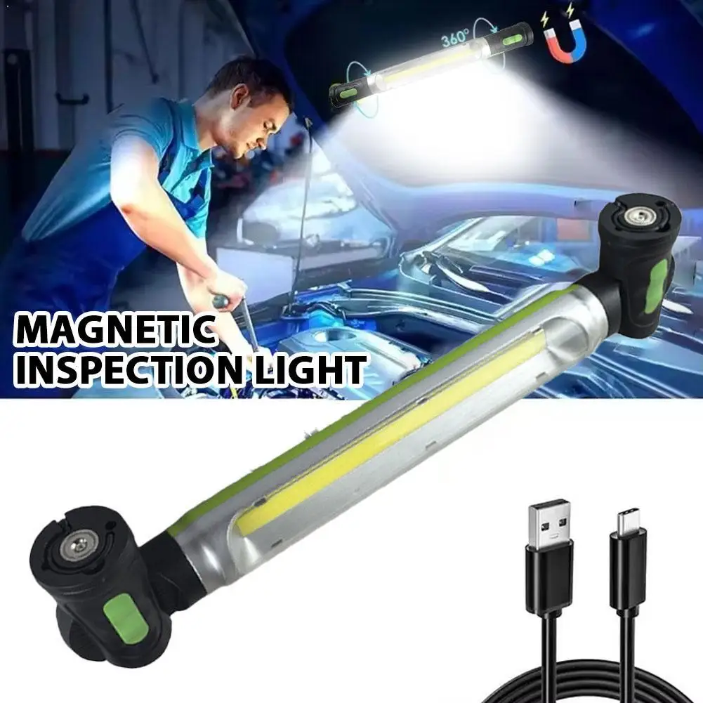 

Магнитный портативный рабочий фонарь с крюком для авторемонта, перезаряжаемый светодиодный механический фонарь