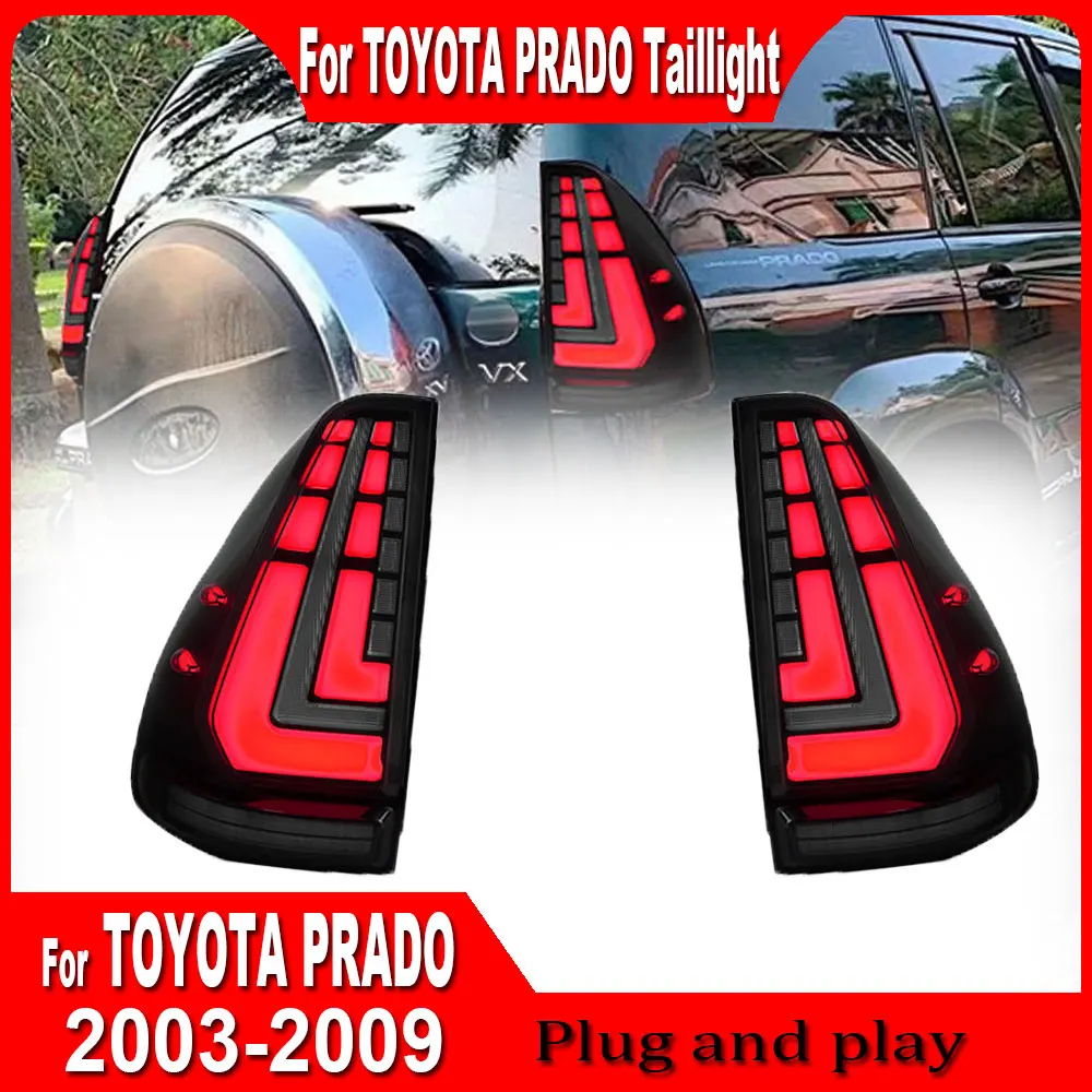 Pair Car LED Tail Light For Toyota LAND CRUISER PRADO 120 FJ120 2002 2003 2004 2005 2006 2007 2008 2009 Rear brake Turn Signal