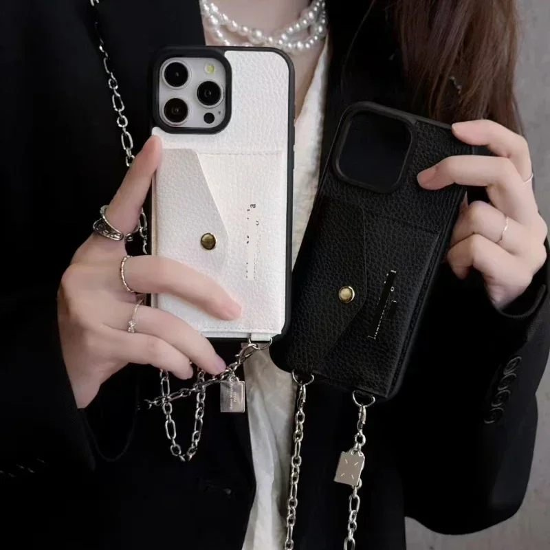 

Higth Quality Busine Sle Crossbody Envelope Card Bag Mobile Phone Case for IPhone 16 Pro Max 12 15 14 13 Leather Protect Case