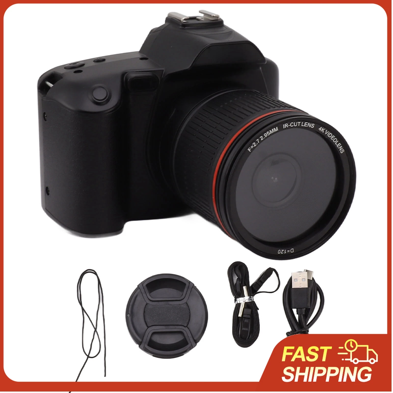 

3 Inch IPS Digital Camera 4K 64MP Color Display 16X Digital Zoom HD Digital Camera for Photography Video