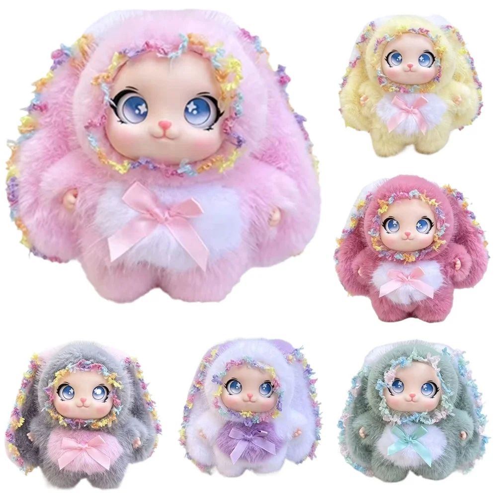 Lolita-Kaninchen-Plüsch-Anhänger, Cartoon-Plüsch-Spitzen-Lolita-Kaninchenpuppe, niedliche Puppe, Maschinenanhänger, Zubehör, Geschenktütenanhänger.