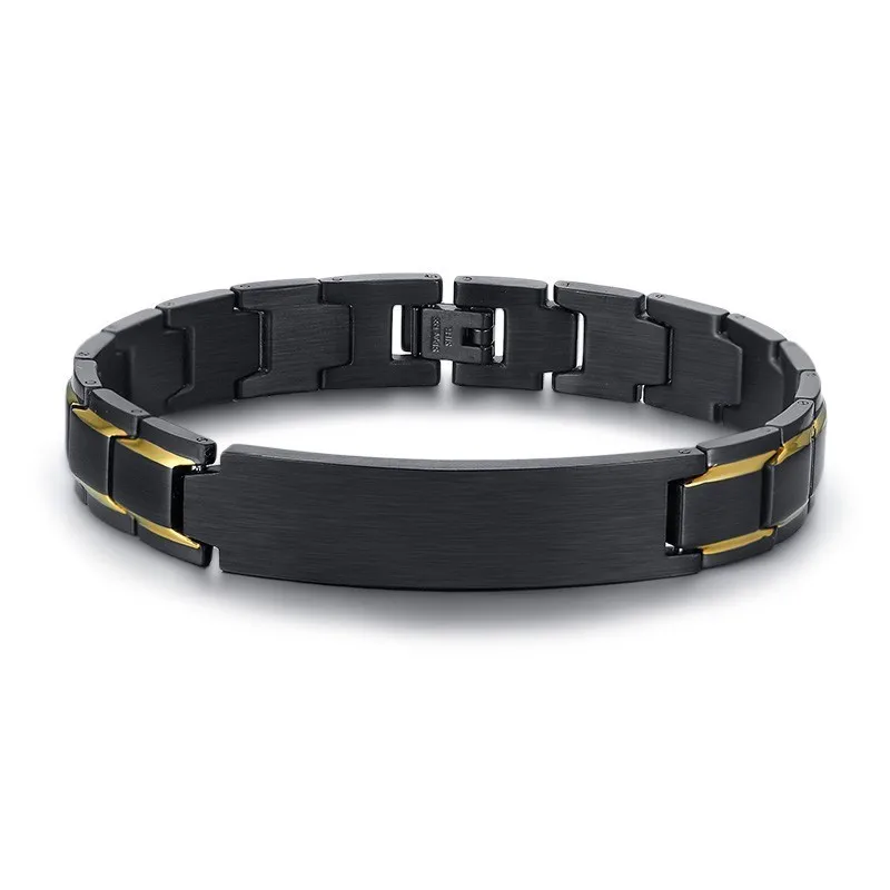 

Personalized Stainless Steel ID Bracelet Watch Brands Men Bangle Medical Alert Disabeat Free Engraving Nomination Link Bracelet