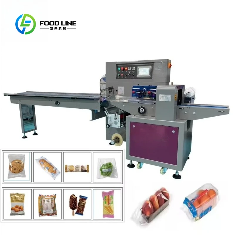 Customized Automatic Horizontal Pillow Packing Machine for Bakery, Candy & Snacks  High-Speed Flow Wrapping Machine