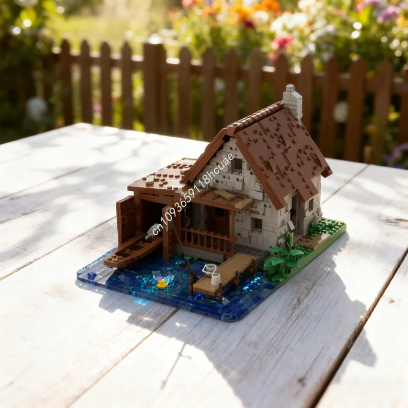 

Набор для сборки модели рыболовной хижины MOC из 1402 деталей, конструктор, развивающая игрушка, идея для творчества, образовательный подарок на Рождество, на день рождения для детей