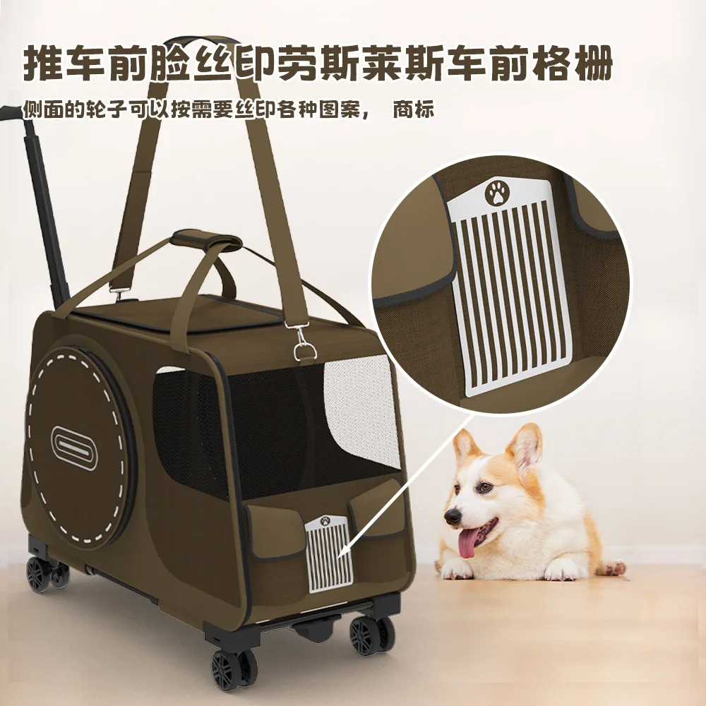 Transportín pliable 2 en 1 para perros y gatos pequeños – Bolsa de hombro - imagen 3