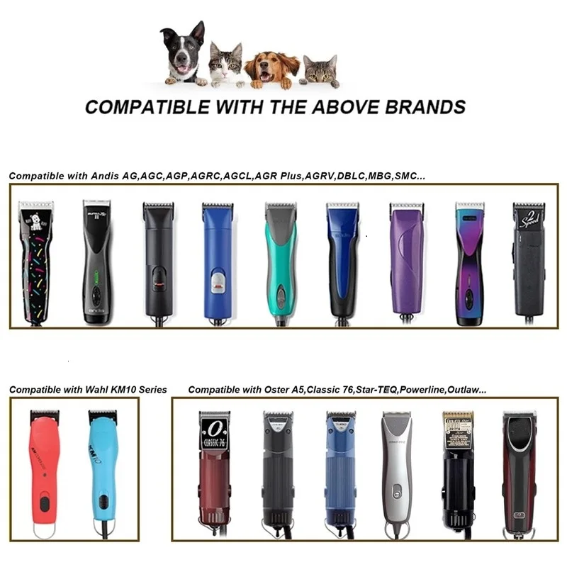 Professional Detachable Pet Dog Ceramic Blade Compatible with Andis AG, AGC, AGP, AGRC/Oster A5/Wahl KM Series Clippers - view 3