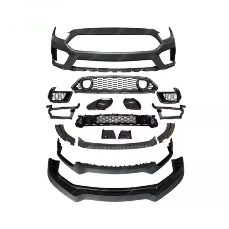 

Body Kit Car Bumper Front Bumper s Mustang 15-17 Upgr h 1 With Front Lip Grille Exhaust Tips